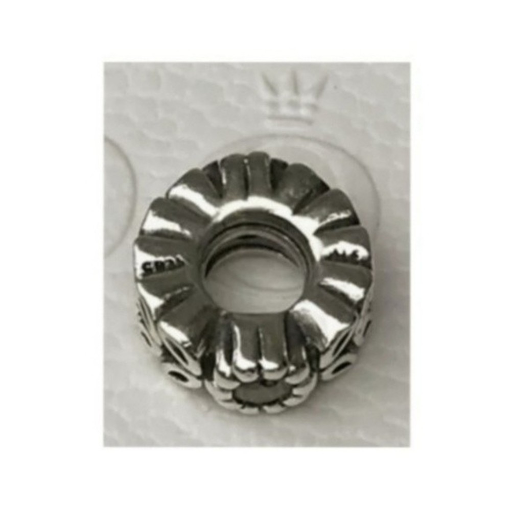 Pandora Forest Flower Cubic Zirconia Charm Bead 925 Sterling Silver 7919225CZ - Picture 7 of 9